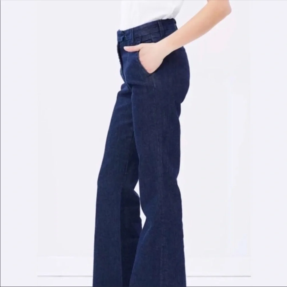 Current Elliot High Waisted Crop Flare Jeans 27 - Picture 2 of 8